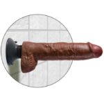 KING COCK - GODE VIBRATEUR AVEC TESTICULES 25.5 CM COULEUR MARRON-KING COCK-sextoys-lingerie-bdsm-hygiène-sexshop