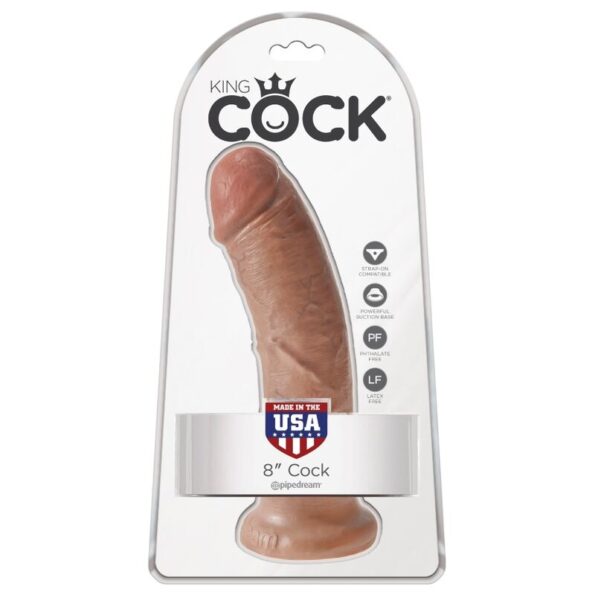 KING COCK - PÉNIS RÉALISTE 19.5 CM CARAMEL-KING COCK-sextoys-lingerie-bdsm-hygiène-sexshop
