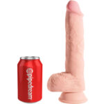 KING COCK – PÉNIS RÉALISTE AVEC BOULES 19.4 CM LÉGER