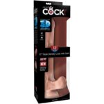 KING COCK – PÉNIS RÉALISTE AVEC BOULES 3D 24.8 CM LÉGER