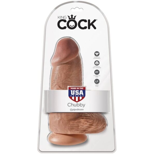 KING COCK - PÉNIS RÉALISTE CHUBBY 23 CM CARAMEL-KING COCK-sextoys-lingerie-bdsm-hygiène-sexshop