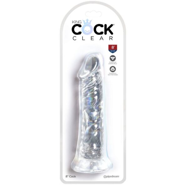 KING COCK - PÉNIS RÉALISTE CLAIR 19.7 CM TRANSPARENT-KING COCK-sextoys-lingerie-bdsm-hygiène-sexshop