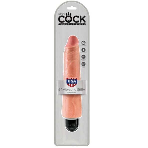 KING COCK - VIBRATEUR RÉALISTE ET RIGIDE 23 CM - NATUREL-KING COCK-sextoys-lingerie-bdsm-hygiène-sexshop