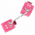 KINK – APPUI-POIGNETS ROSE FRAMBOISE AVEC DOUBLURE ROSE FRAMBOISE RÉGLABLE 20-28 CM X 5