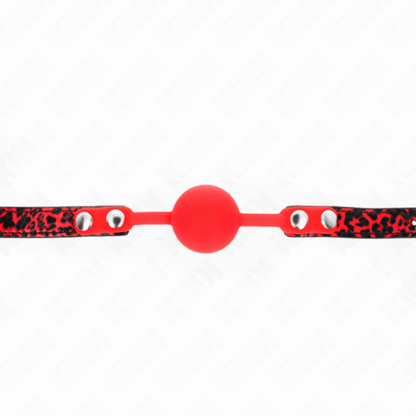 KINK - BOULE EN SILICONE 4 CM GAG MODÈLE 2 60 x 2 CM-KINK COLLAR & GAG-sextoys-lingerie-bdsm-hygiène-sexshop