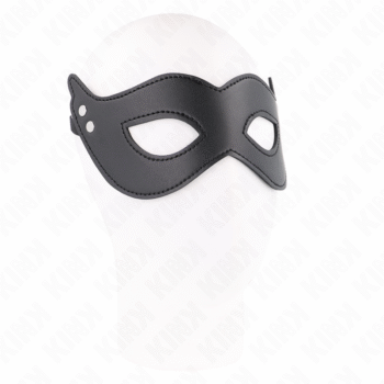 KINK - MASQUE EN CUIRETTE À RIVETS MODÈLE 1 26 x 8 CM-KINK MASKED ALLURE-sextoys-lingerie-bdsm-hygiène-sexshop