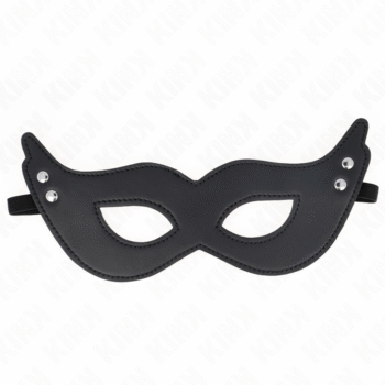 KINK - MASQUE EN CUIRETTE À RIVETS MODÈLE 1 26 x 8 CM-KINK MASKED ALLURE-sextoys-lingerie-bdsm-hygiène-sexshop