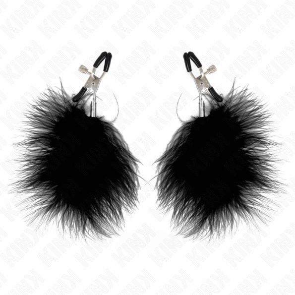 KINK - PINCE À METON PLUME NOIR 7 CM-KINK NIPPLE GRIP-sextoys-lingerie-bdsm-hygiène-sexshop