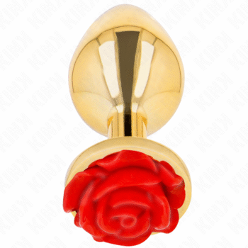 KINK - PLUG ANAL OR ROSE ROUGE TAILLE L-KINK PLEASURE PLUGS-sextoys-lingerie-bdsm-hygiène-sexshop