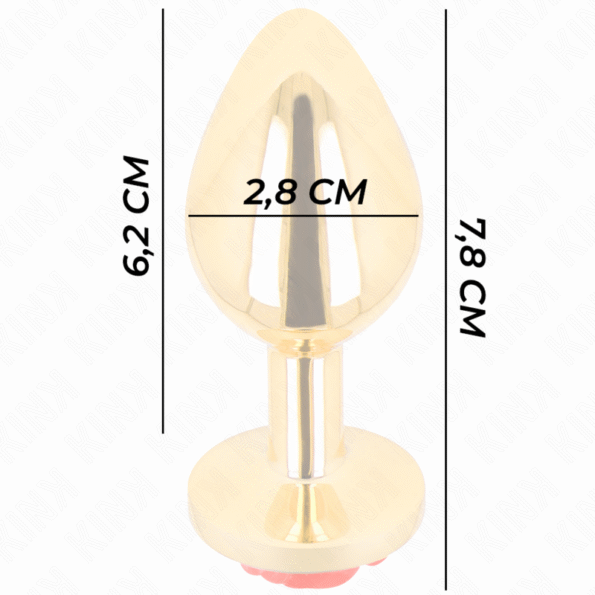 KINK - PLUG ANAL OR ROSE ROUGE TAILLE S-KINK PLEASURE PLUGS-sextoys-lingerie-bdsm-hygiène-sexshop