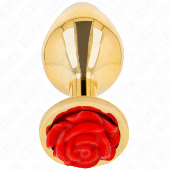 KINK - PLUG ANAL OR ROSE ROUGE TAILLE S-KINK PLEASURE PLUGS-sextoys-lingerie-bdsm-hygiène-sexshop