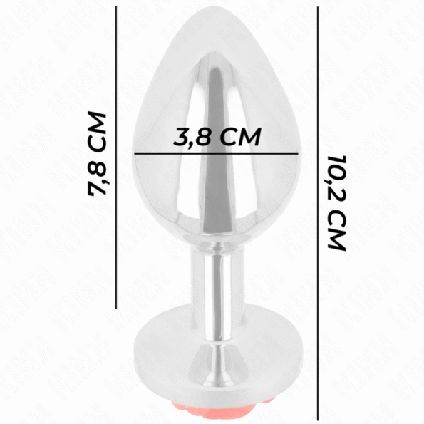 KINK - PLUG ANAL ROSE ROUGE TAILLE L-KINK PLEASURE PLUGS-sextoys-lingerie-bdsm-hygiène-sexshop