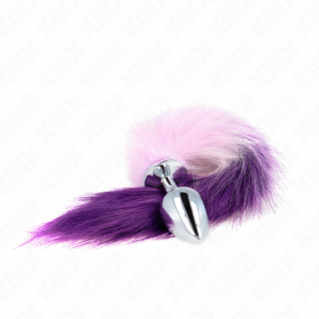 KINK - PLUG ANAL TAILLE L 10 X 4 CM AVEC QUEUE SYNTHÉTIQUE 40 CM VIOLET-KINK PLEASURE PLUGS-sextoys-lingerie-bdsm-hygiène-sexshop