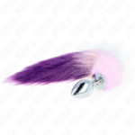 KINK – PLUG ANAL TAILLE L 10 X 4 CM AVEC QUEUE SYNTHÉTIQUE 40 CM VIOLET