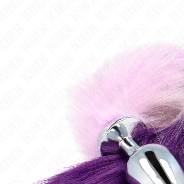 KINK - PLUG ANAL TAILLE L 10 X 4 CM AVEC QUEUE SYNTHÉTIQUE 40 CM VIOLET-KINK PLEASURE PLUGS-sextoys-lingerie-bdsm-hygiène-sexshop