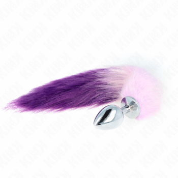 KINK - PLUG ANAL TAILLE L 10 X 4 CM AVEC QUEUE SYNTHÉTIQUE 40 CM VIOLET-KINK PLEASURE PLUGS-sextoys-lingerie-bdsm-hygiène-sexshop