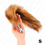 KINK – PLUG ANAL TAILLE S 7 X 3 CM AVEC QUEUE SYNTHÉTIQUE 40 CM MARRON