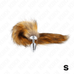 KINK – PLUG ANAL TAILLE S 7 X 3 CM AVEC QUEUE SYNTHÉTIQUE 40 CM MARRON