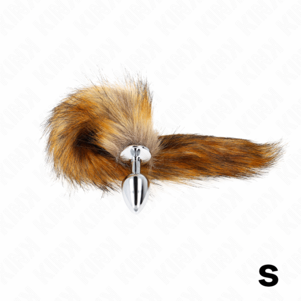 KINK - PLUG ANAL TAILLE S 7 X 3 CM AVEC QUEUE SYNTHÉTIQUE 40 CM MARRON-KINK PLEASURE PLUGS-sextoys-lingerie-bdsm-hygiène-sexshop