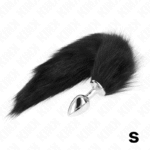 KINK - PLUG ANAL TAILLE S 7 X 3 CM AVEC QUEUE SYNTHÉTIQUE 40 CM NOIR-KINK PLEASURE PLUGS-sextoys-lingerie-bdsm-hygiène-sexshop