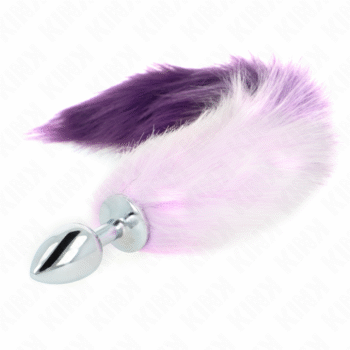 KINK - PLUG ANAL TAILLE S 7 X 3 CM AVEC QUEUE SYNTHÉTIQUE 40 CM VIOLET-KINK PLEASURE PLUGS-sextoys-lingerie-bdsm-hygiène-sexshop