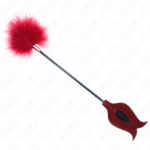 KINK - PLUMES DE CHACOUILLES AVEC PALETTE EN FORME DE ROSE 8 CM-KINK IMPACT & TOUCH-sextoys-lingerie-bdsm-hygiène-sexshop