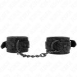 KINK - POIGNETS RECOUVERTS DE DENTELLE FONCÉE RÉGLABLE NOIR 19-26 CM-KINK WRIST RESTRAINT-sextoys-lingerie-bdsm-hygiène-sexshop