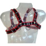 LEATHER BODY – HARNAIS CHAÎNE III NOIR / ROUGE