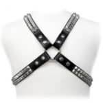 LEATHER BODY - HARNAIS  CLOUS PYRAMIDAUX-LEATHER BODY-sextoys-lingerie-bdsm-hygiène-sexshop