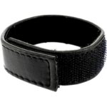 LEATHER BODY – SANGLE EN CUIR RÉGLABLE AVEC VELCRO POUR PÉNIS NOIR