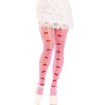 LEG AVENUE - BAS AVEC OUVERTURES COEUR & NOEUDS ROSE-LEG AVENUE HOSIERY-sextoys-lingerie-bdsm-hygiène-sexshop
