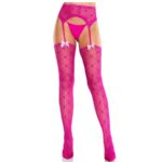 LEG AVENUE - BAS CŒUR AVEC JARRETELLES MAGENTA-LEG AVENUE HOSIERY-sextoys-lingerie-bdsm-hygiène-sexshop