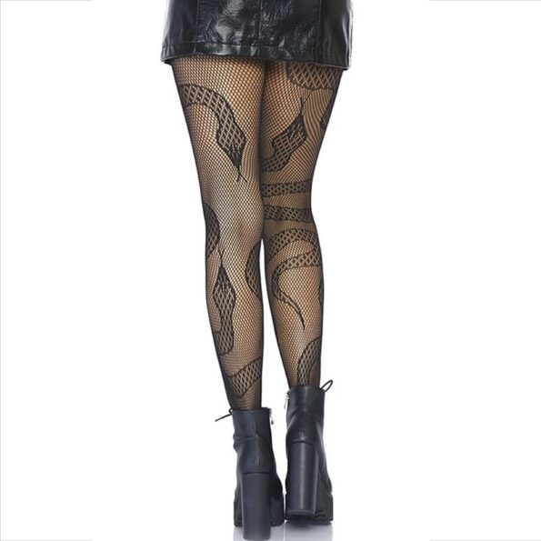 LEG AVENUE - BAS NET SERPENTS NOIR-LEG AVENUE HOSIERY-sextoys-lingerie-bdsm-hygiène-sexshop
