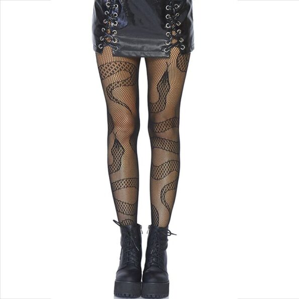 LEG AVENUE - BAS NET SERPENTS NOIR-LEG AVENUE HOSIERY-sextoys-lingerie-bdsm-hygiène-sexshop