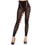 LEG AVENUE - BAS OPAQUES SANS COUTURE AVEC DÉCOUPE AUX PIEDS NOIRS-LEG AVENUE HOSIERY-sextoys-lingerie-bdsm-hygiène-sexshop