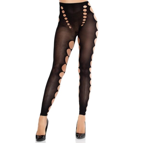 LEG AVENUE - BAS OPAQUES SANS COUTURE AVEC DÉCOUPE AUX PIEDS NOIRS-LEG AVENUE HOSIERY-sextoys-lingerie-bdsm-hygiène-sexshop