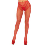 LEG AVENUE - BAS RÉSILLE SANS CROCHLES ROUGE-LEG AVENUE HOSIERY-sextoys-lingerie-bdsm-hygiène-sexshop