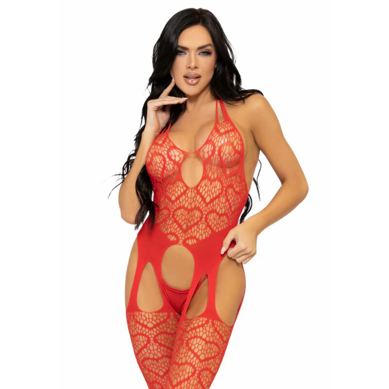 LEG AVENUE - BODYSTOCKING JARRETELLES EN FILET TAILLE UNIQUE - ROUGE LEG AVENUE - BODYSTOCKING JARRETELLES EN FILET TAILLE UNIQUE - ROUGE-LEG AVENUE BODYSTOCKINGS-sextoys-lingerie-bdsm-hygiène-sexshop