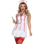 LEG AVENUE - COSTUME D'INFIRMIÈRE EN CHEF BLANC M/L-LEG AVENUE COSTUMES-sextoys-lingerie-bdsm-hygiène-sexshop
