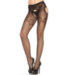 LEG AVENUE - CULOTTE EN ÉLÉGANTE FILET BRODÉ NOIR-LEG AVENUE HOSIERY-sextoys-lingerie-bdsm-hygiène-sexshop