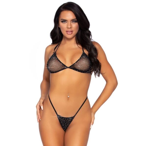 LEG AVENUE - HAUT DE BIKINI RÉSILLE ET G-STRING TAILLE UNIQUE-LEG AVENUE SETS-sextoys-lingerie-bdsm-hygiène-sexshop
