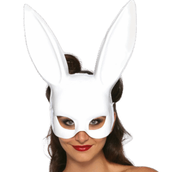 LEG AVENUE - MASQUERADE MASQUE DE LAPIN BLANC-LEG AVENUE ACCESSORIES-sextoys-lingerie-bdsm-hygiène-sexshop