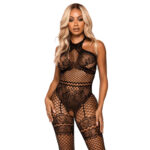 LEG AVENUE - NET HALTER BODYSTOCKING TAILLE UNIQUE - NOIR-LEG AVENUE BODYSTOCKINGS-sextoys-lingerie-bdsm-hygiène-sexshop