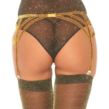 LEG AVENUE - PORTE-JARRETELLES ÉLASTIQUE LUREX TAILLE UNIQUE-LEG AVENUE ACCESSORIES-sextoys-lingerie-bdsm-hygiène-sexshop