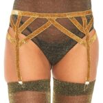LEG AVENUE - PORTE-JARRETELLES ÉLASTIQUE LUREX TAILLE UNIQUE-LEG AVENUE ACCESSORIES-sextoys-lingerie-bdsm-hygiène-sexshop