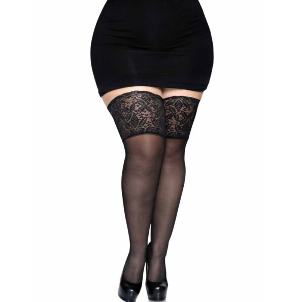 LEG AVENUE - STAY UPS SHEER CUISSES HAUTE TAILLE PLUS-LEG AVENUE HOSIERY-sextoys-lingerie-bdsm-hygiène-sexshop