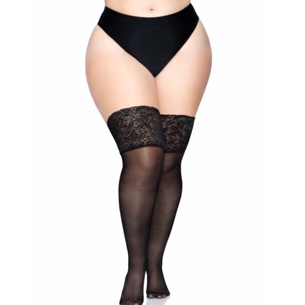 LEG AVENUE - STAY UPS SHEER CUISSES HAUTE TAILLE PLUS-LEG AVENUE HOSIERY-sextoys-lingerie-bdsm-hygiène-sexshop