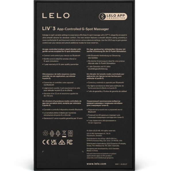 LELO - LIV™ 3 STIMULATEUR DE POINT G BLEU-LELO-sextoys-lingerie-bdsm-hygiène-sexshop