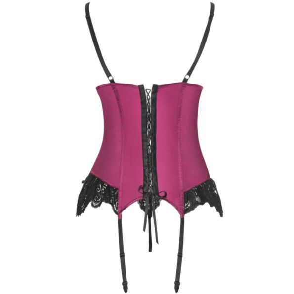 LIVCO CORSETTI FASHION - AGRAFENA CF 90436 CORSET + STRING BORDEAUX S/M-LIVCO CORSETTI SETS-sextoys-lingerie-bdsm-hygiène-sexshop