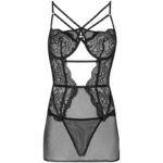 LIVCO CORSETTI FASHION – BARIRIN LC 90633 CHEMISE + CULOTTE NOIR L/XL
